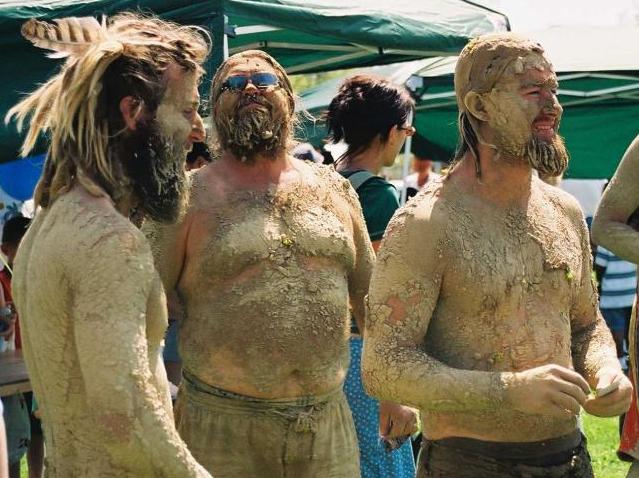 bearded bears muddy packed dirty men